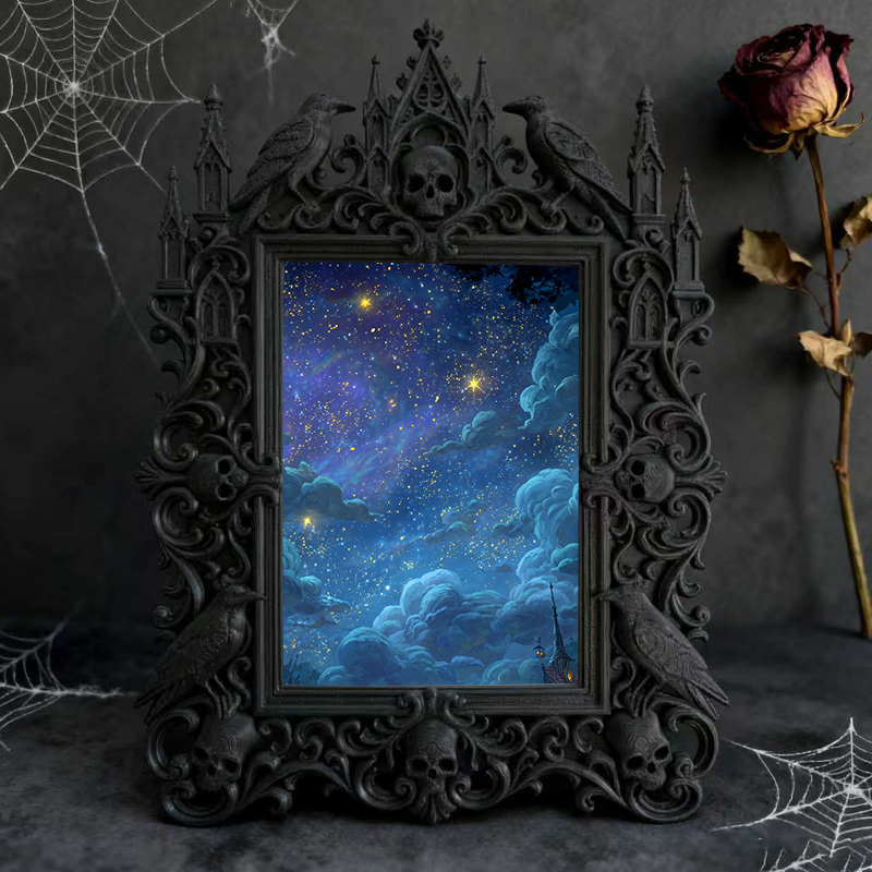 Bestselling Gothic Dark-style Photo Frame | Dark Academia Handwriting Studio Decor, Photo Ornament, Wall/Table Dual-use, Durable Frame
