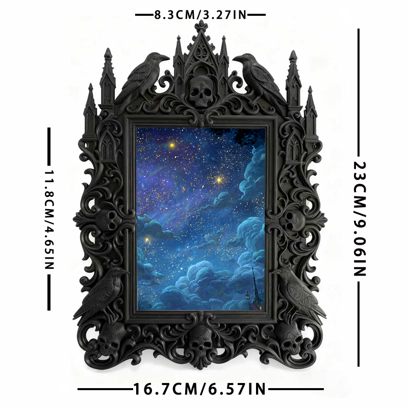 Bestselling Gothic Dark-style Photo Frame | Dark Academia Handwriting Studio Decor, Photo Ornament, Wall/Table Dual-use, Durable Frame