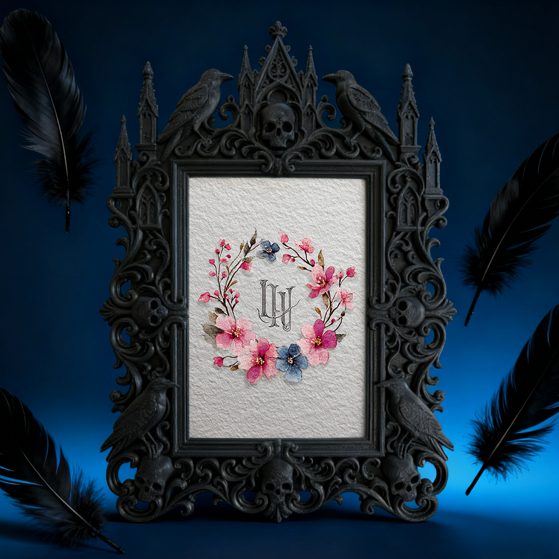 Must-snag Gothic Dark-style Photo Frame | Horror Themed Escape Room Photo Wall Decor, Photo Ornament, Wall-mountable & Tabletop, Slim Frame