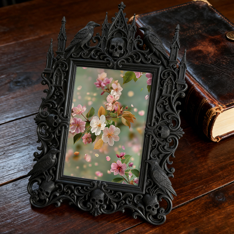 5-star-loved Gothic Dark-style Photo Frame | Gothic Elopement Photo Display Decor, Photo Ornament, Dual-use Display, Sturdy Frame