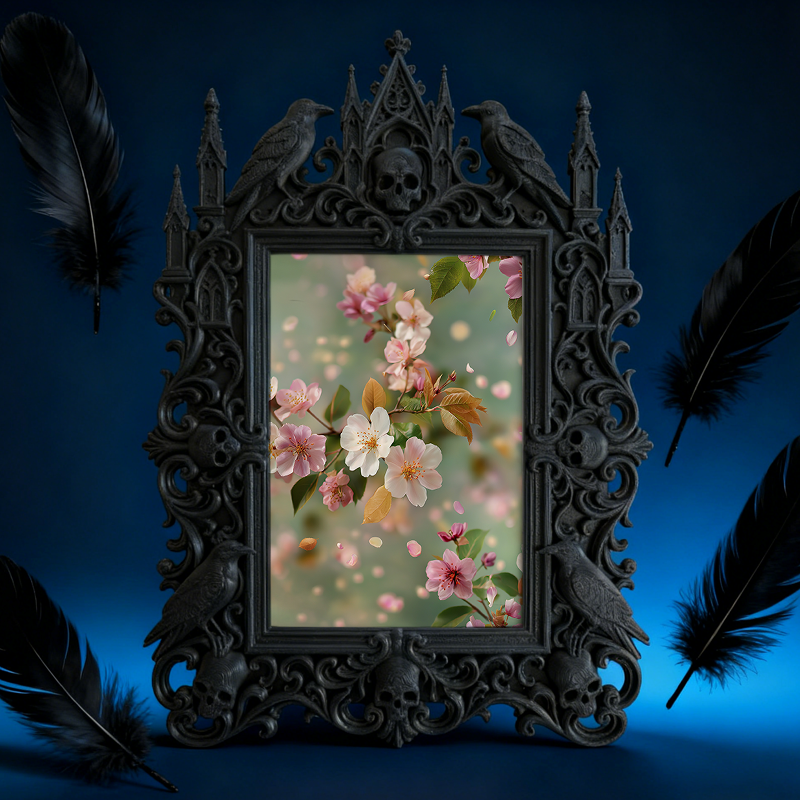 5-star-loved Gothic Dark-style Photo Frame | Gothic Elopement Photo Display Decor, Photo Ornament, Dual-use Display, Sturdy Frame