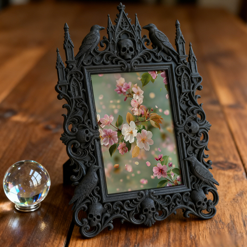 5-star-loved Gothic Dark-style Photo Frame | Gothic Elopement Photo Display Decor, Photo Ornament, Dual-use Display, Sturdy Frame