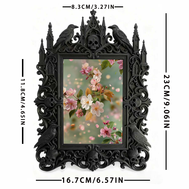 5-star-loved Gothic Dark-style Photo Frame | Gothic Elopement Photo Display Decor, Photo Ornament, Dual-use Display, Sturdy Frame
