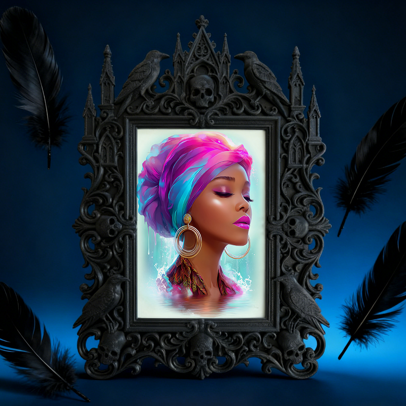 Pinterest-viral Gothic Dark-style Photo Frame | Gothic Lash Extension Studio Decor, Photo Ornament, Wall-mountable & Tabletop, High-gloss Fr