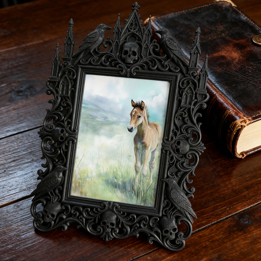 Rare-gem Gothic Dark-style Photo Frame | Vampire Cosplay Convention Booth Prop, Photo Ornament, Wall/Table Dual-use, Artistic Frame
