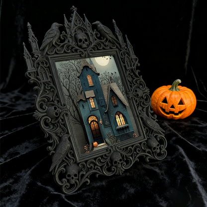 Tough-built Gothic Dark-style Photo Frame | Gothic Motorcycle Gear Shop Decor, Photo Ornament, Dual-use Display, Wear-resistant Frame