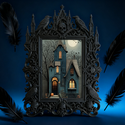 Tough-built Gothic Dark-style Photo Frame | Gothic Motorcycle Gear Shop Decor, Photo Ornament, Dual-use Display, Wear-resistant Frame