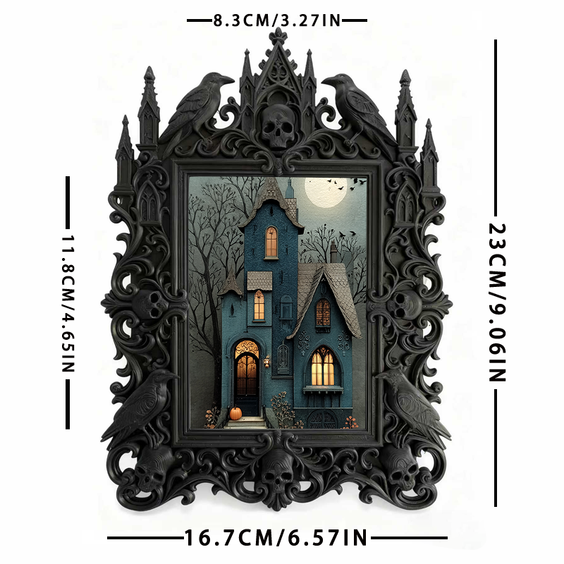 Tough-built Gothic Dark-style Photo Frame | Gothic Motorcycle Gear Shop Decor, Photo Ornament, Dual-use Display, Wear-resistant Frame