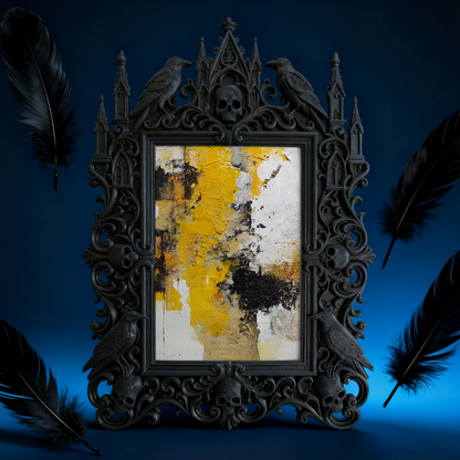 Cute-edgy Gothic Dark-style Photo Frame | Gothic Pet Bandana Display Decor, Photo Ornament, Dual-use Display, Cute Frame