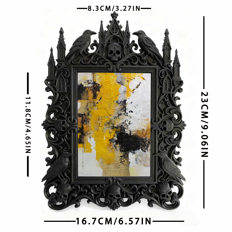 Cute-edgy Gothic Dark-style Photo Frame | Gothic Pet Bandana Display Decor, Photo Ornament, Dual-use Display, Cute Frame