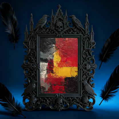 TikTok-trending Gothic Dark-style Photo Frame | Ghost-themed Tiny House Decor, Photo Ornament, Wall-mountable & Tabletop, Plastic Frame