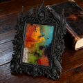 Top-tier Gothic Dark-style Photo Frame | Dark Academia Dorm Study Wall Decor, Photo Ornament, Wall/Table Dual-use, Durable Frame