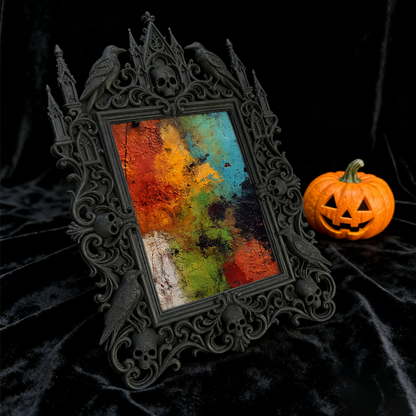 Top-tier Gothic Dark-style Photo Frame | Dark Academia Dorm Study Wall Decor, Photo Ornament, Wall/Table Dual-use, Durable Frame