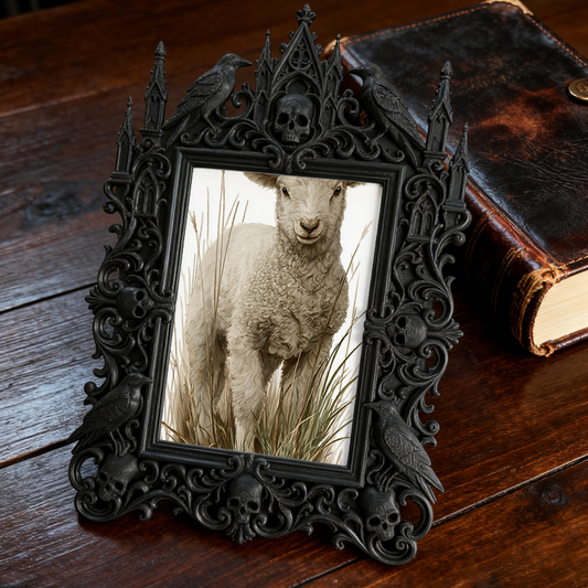 Fan-obsessed Gothic Dark-style Photo Frame | Halloween Haunted Mansion Photo Booth Decor, Photo Ornament, Wall-mountable & Tabletop, Lightwe