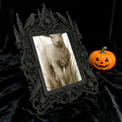 Fan-obsessed Gothic Dark-style Photo Frame | Halloween Haunted Mansion Photo Booth Decor, Photo Ornament, Wall-mountable & Tabletop, Lightwe