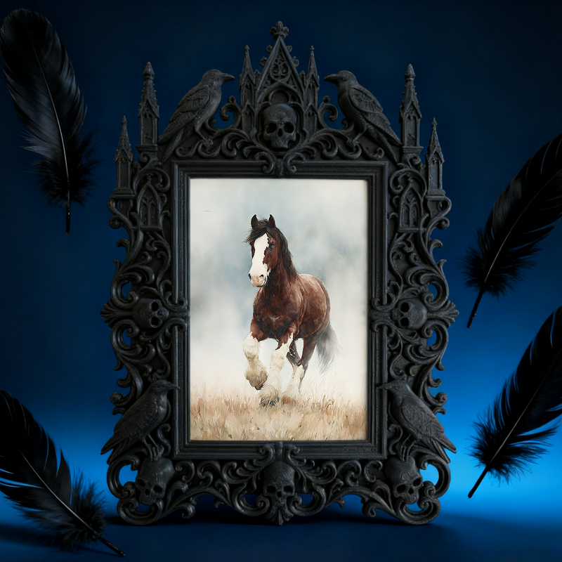 Buzz-worthy Gothic Dark-style Photo Frame | Witchy Spell Book Shop Decor, Photo Ornament, Wall-mountable & Tabletop, Scratch-resistant Frame