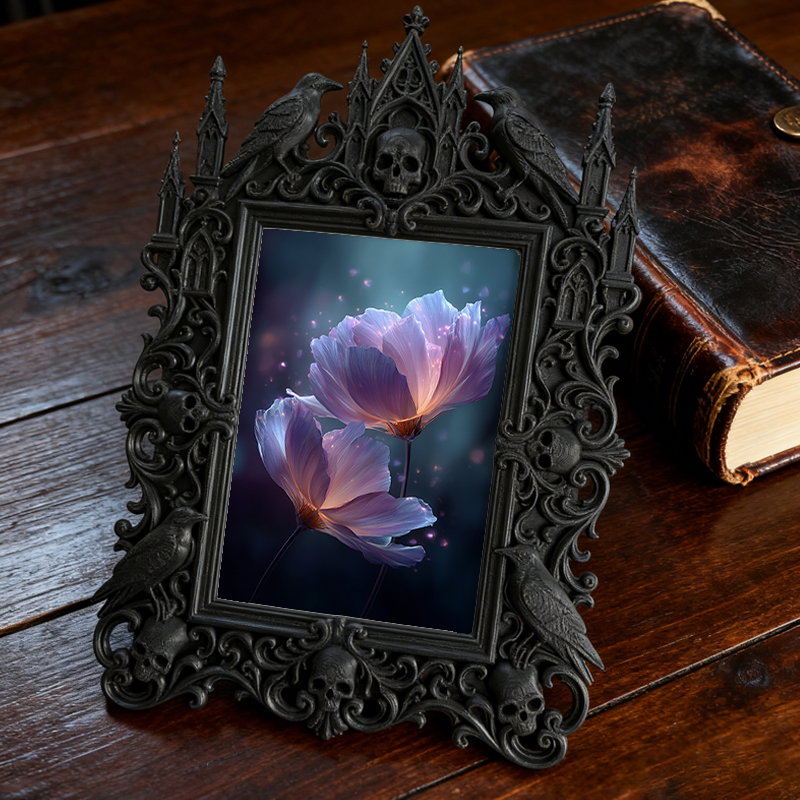 Limited-drop Gothic Dark-style Photo Frame | Occult Tarot Cloth Shop Decor, Photo Ornament, Wall-mountable & Tabletop, Collectible Frame