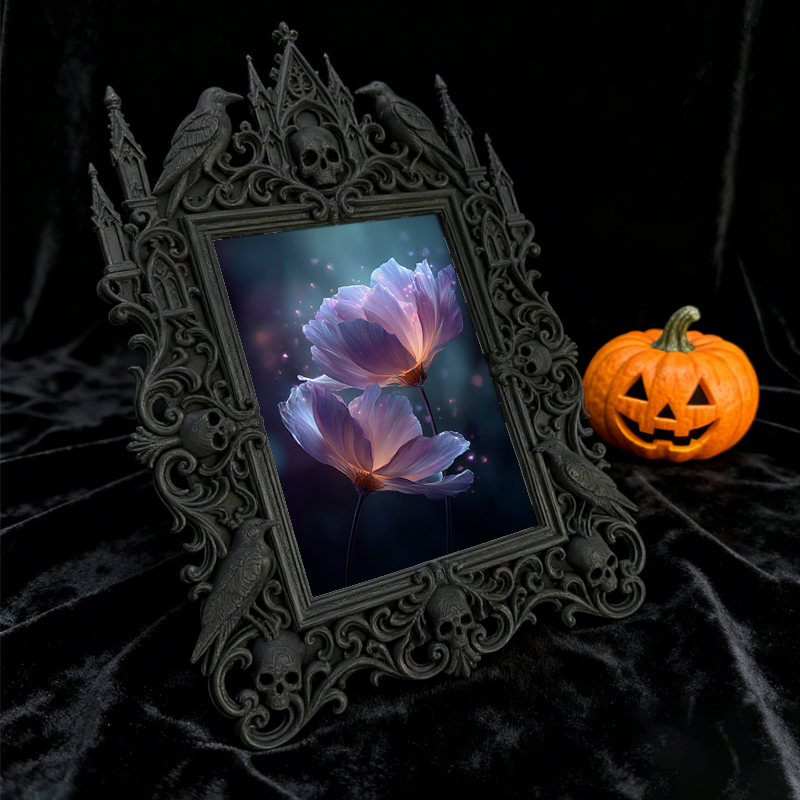 Limited-drop Gothic Dark-style Photo Frame | Occult Tarot Cloth Shop Decor, Photo Ornament, Wall-mountable & Tabletop, Collectible Frame