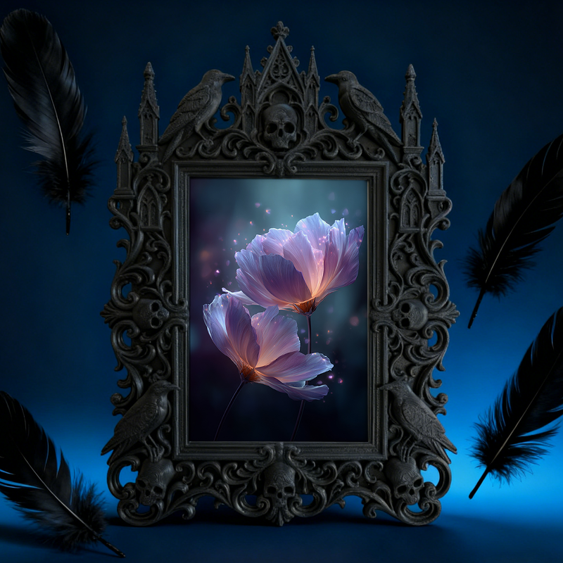 Limited-drop Gothic Dark-style Photo Frame | Occult Tarot Cloth Shop Decor, Photo Ornament, Wall-mountable & Tabletop, Collectible Frame