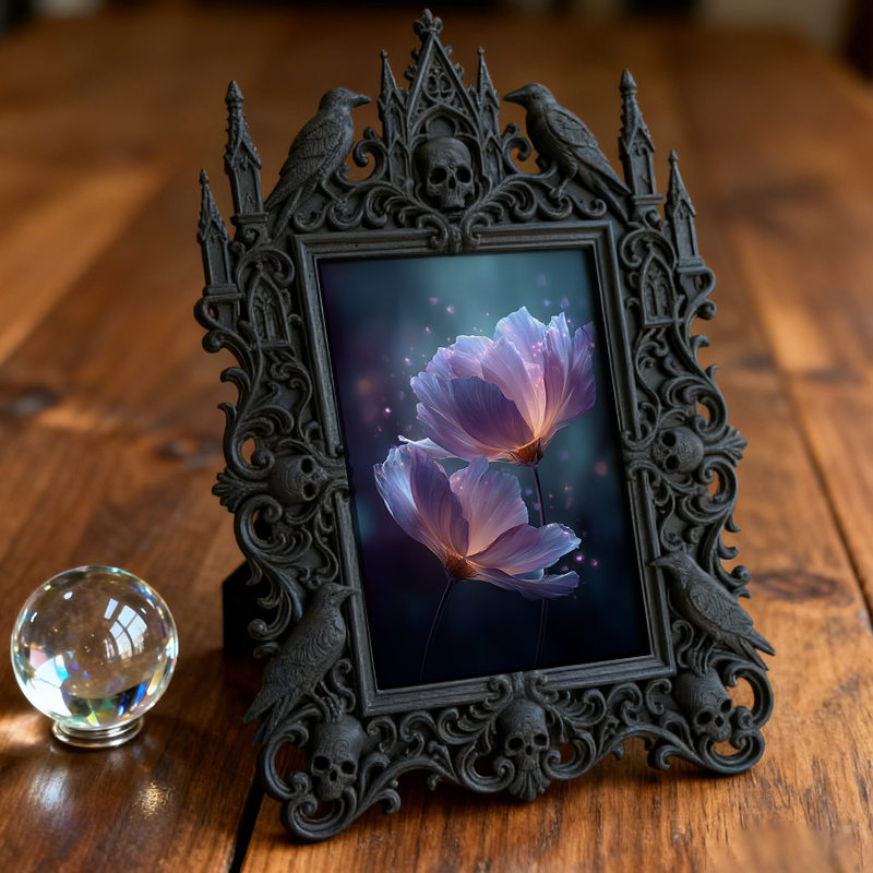 Limited-drop Gothic Dark-style Photo Frame | Occult Tarot Cloth Shop Decor, Photo Ornament, Wall-mountable & Tabletop, Collectible Frame