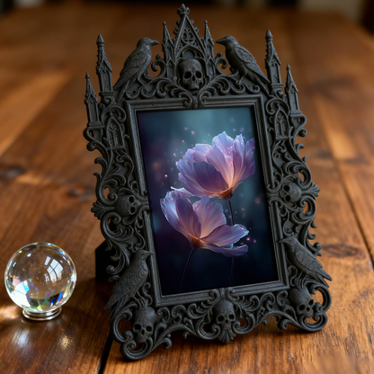 Limited-drop Gothic Dark-style Photo Frame | Occult Tarot Cloth Shop Decor, Photo Ornament, Wall-mountable & Tabletop, Collectible Frame