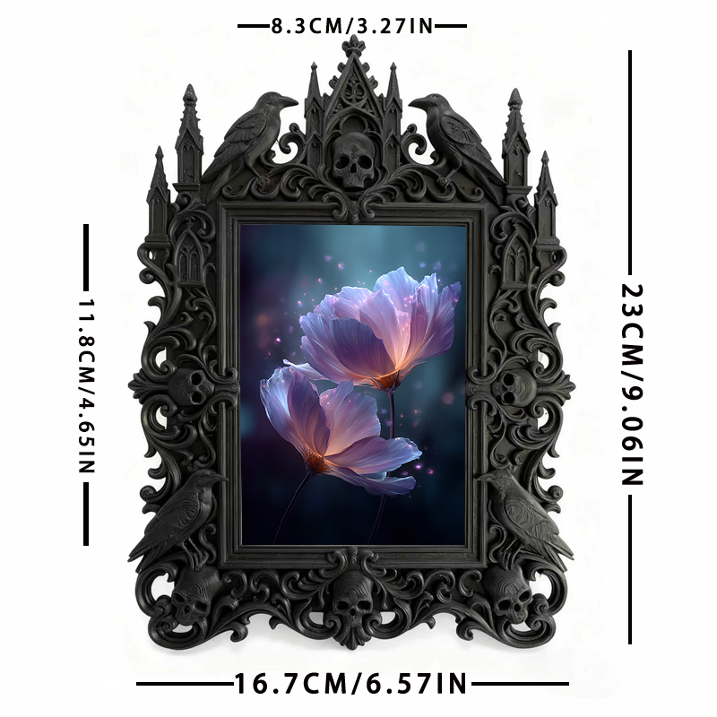 Limited-drop Gothic Dark-style Photo Frame | Occult Tarot Cloth Shop Decor, Photo Ornament, Wall-mountable & Tabletop, Collectible Frame