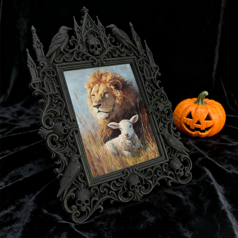 Classy-modern Gothic Dark-style Photo Frame | Dark Academia Book Repair Shop Decor, Photo Ornament, Wall-mountable & Tabletop, Practical Fra