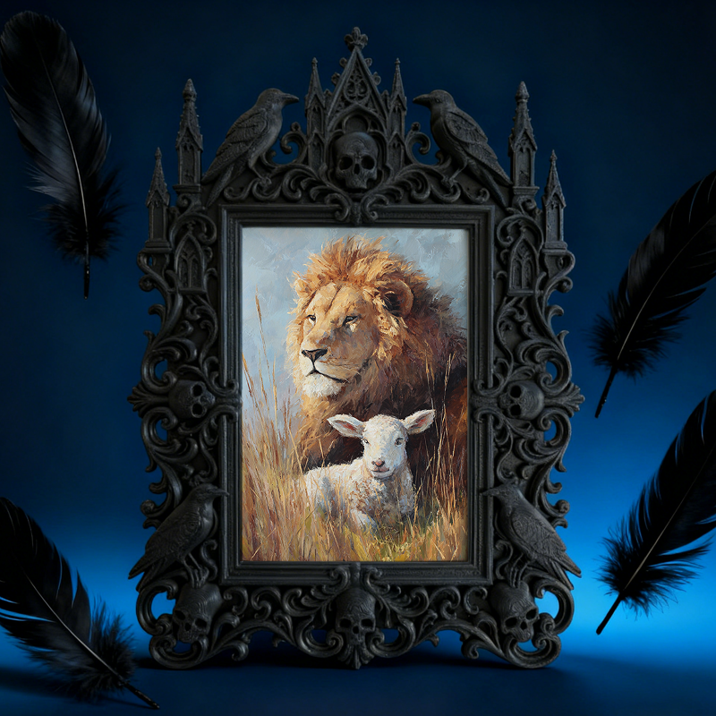 Classy-modern Gothic Dark-style Photo Frame | Dark Academia Book Repair Shop Decor, Photo Ornament, Wall-mountable & Tabletop, Practical Fra