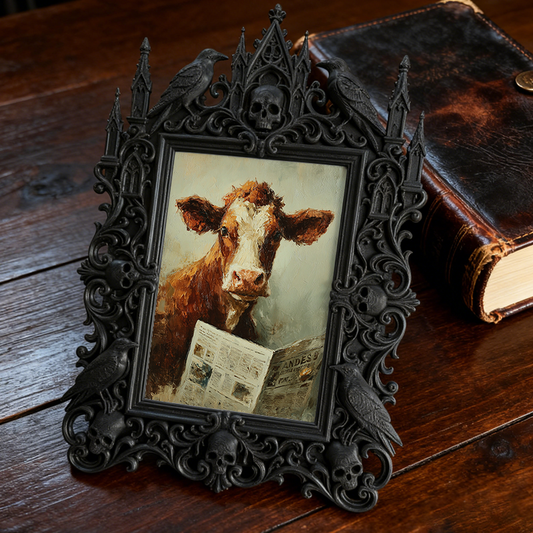 Rare-edition Gothic Dark-style Photo Frame | Vampire LARP Dungeon Wall Decor, Photo Ornament, Wall/Table Dual-use, Artistic Frame