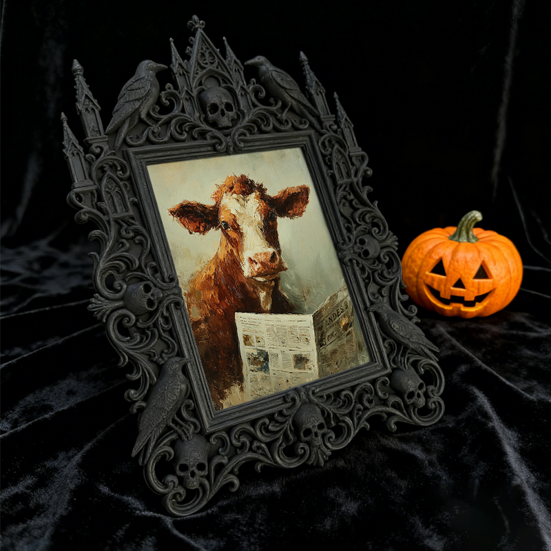Rare-edition Gothic Dark-style Photo Frame | Vampire LARP Dungeon Wall Decor, Photo Ornament, Wall/Table Dual-use, Artistic Frame