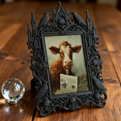 Rare-edition Gothic Dark-style Photo Frame | Vampire LARP Dungeon Wall Decor, Photo Ornament, Wall/Table Dual-use, Artistic Frame