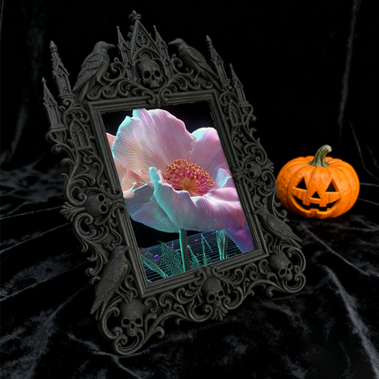 Unique-vibe Gothic Dark-style Photo Frame | Witchy Moon Water Shop Decor, Photo Ornament, Wall-mountable & Tabletop, Portable Frame