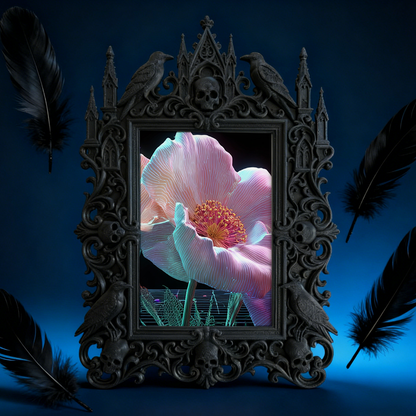 Unique-vibe Gothic Dark-style Photo Frame | Witchy Moon Water Shop Decor, Photo Ornament, Wall-mountable & Tabletop, Portable Frame