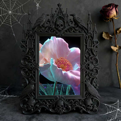 Unique-vibe Gothic Dark-style Photo Frame | Witchy Moon Water Shop Decor, Photo Ornament, Wall-mountable & Tabletop, Portable Frame
