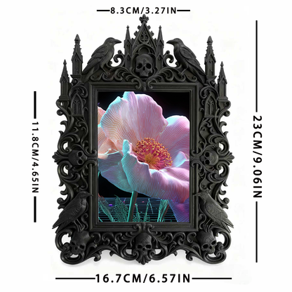 Unique-vibe Gothic Dark-style Photo Frame | Witchy Moon Water Shop Decor, Photo Ornament, Wall-mountable & Tabletop, Portable Frame