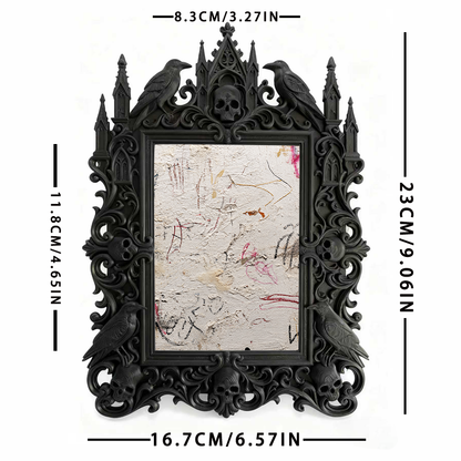 Sturdy-durable Gothic Dark-style Photo Frame | Gothic Body Jewelry Shop Decor, Photo Ornament, Dual-use Display, Wear-resistant Frame