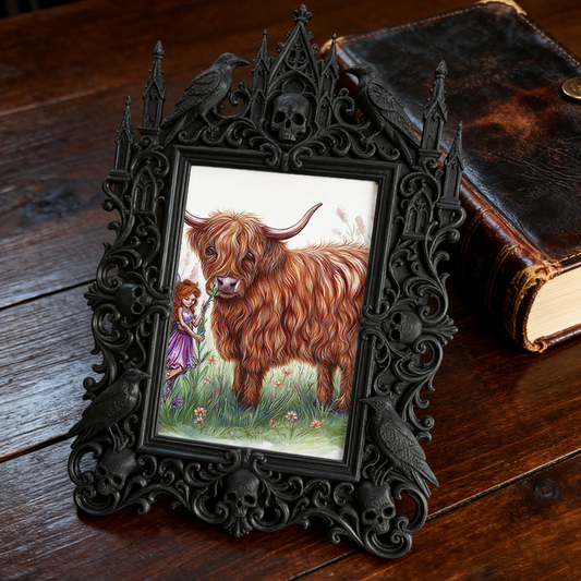 Adorable-dark Gothic Dark-style Photo Frame | Gothic Handmade Candle Jar Shop Decor, Photo Ornament, Dual-use Display, Cute Frame