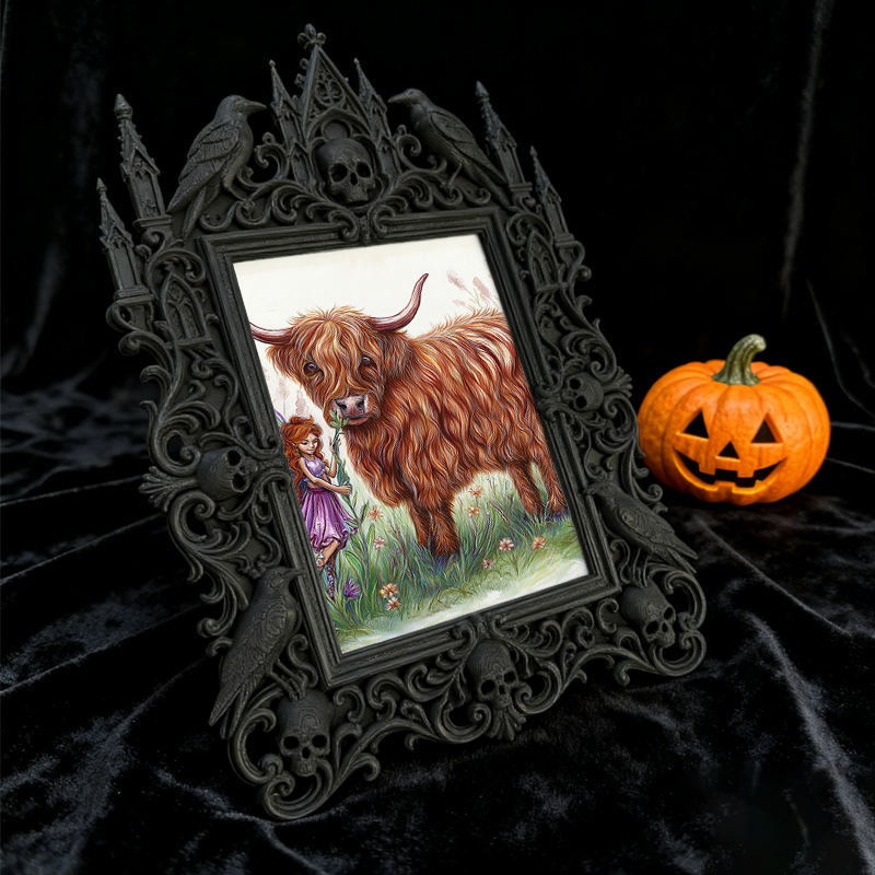 Adorable-dark Gothic Dark-style Photo Frame | Gothic Handmade Candle Jar Shop Decor, Photo Ornament, Dual-use Display, Cute Frame