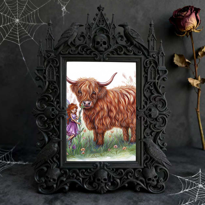 Adorable-dark Gothic Dark-style Photo Frame | Gothic Handmade Candle Jar Shop Decor, Photo Ornament, Dual-use Display, Cute Frame