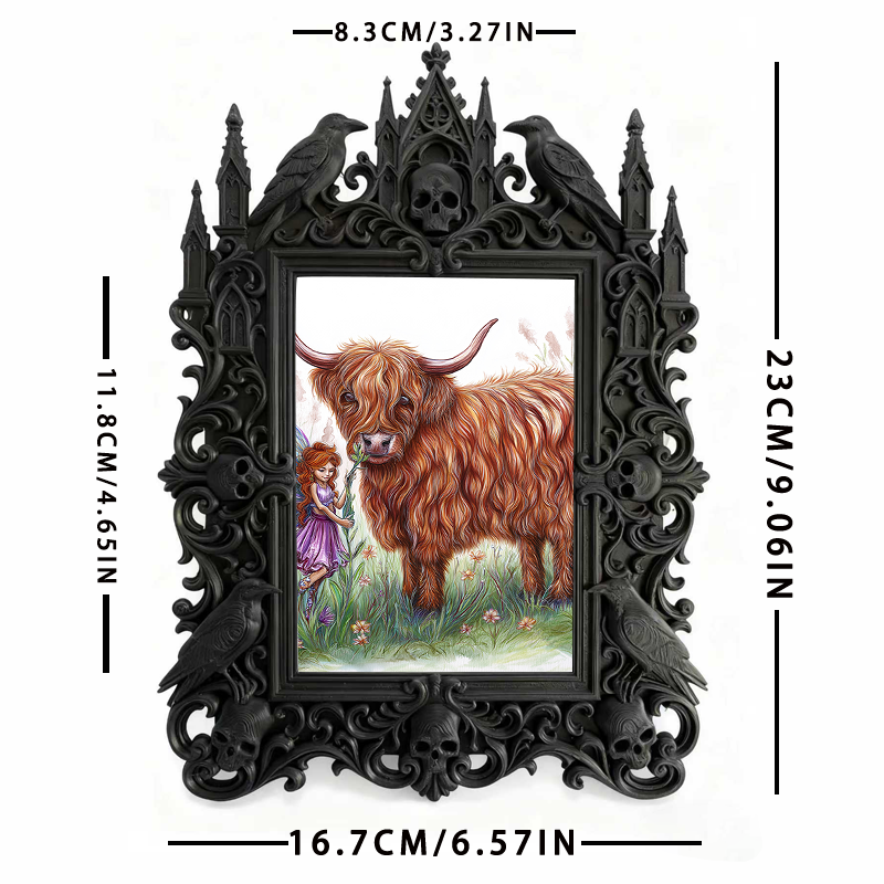 Adorable-dark Gothic Dark-style Photo Frame | Gothic Handmade Candle Jar Shop Decor, Photo Ornament, Dual-use Display, Cute Frame