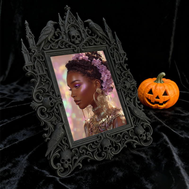 Top-choice Gothic Dark-style Photo Frame | Dark Academia Student Study Desk Decor, Photo Ornament, Wall/Table Dual-use, Durable Frame