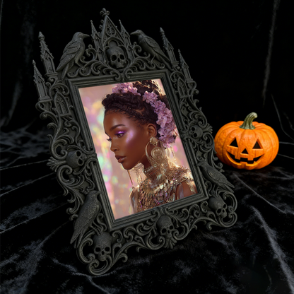 Top-choice Gothic Dark-style Photo Frame | Dark Academia Student Study Desk Decor, Photo Ornament, Wall/Table Dual-use, Durable Frame