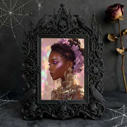 Top-choice Gothic Dark-style Photo Frame | Dark Academia Student Study Desk Decor, Photo Ornament, Wall/Table Dual-use, Durable Frame