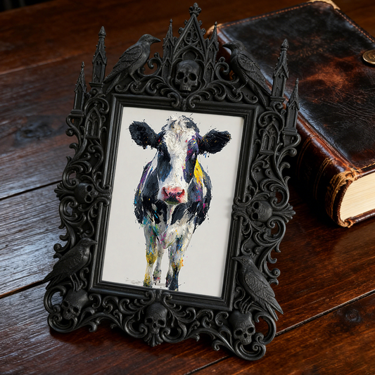 Trend-setting Gothic Dark-style Photo Frame | Gothic Kids’ Vampire Bedroom Decor, Photo Ornament, Wall/Table Dual-use, Eco-friendly Frame
