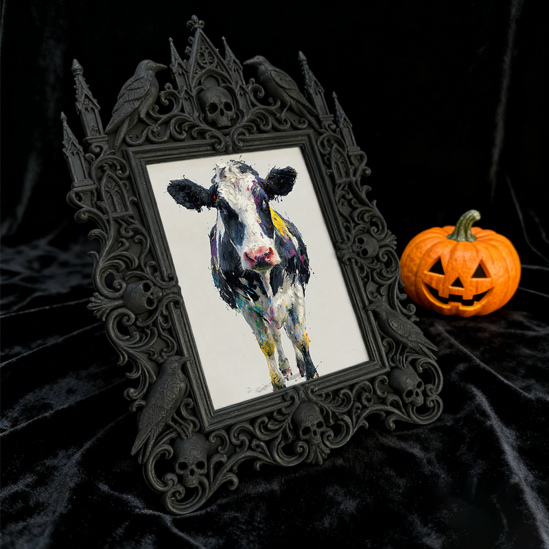 Trend-setting Gothic Dark-style Photo Frame | Gothic Kids’ Vampire Bedroom Decor, Photo Ornament, Wall/Table Dual-use, Eco-friendly Frame