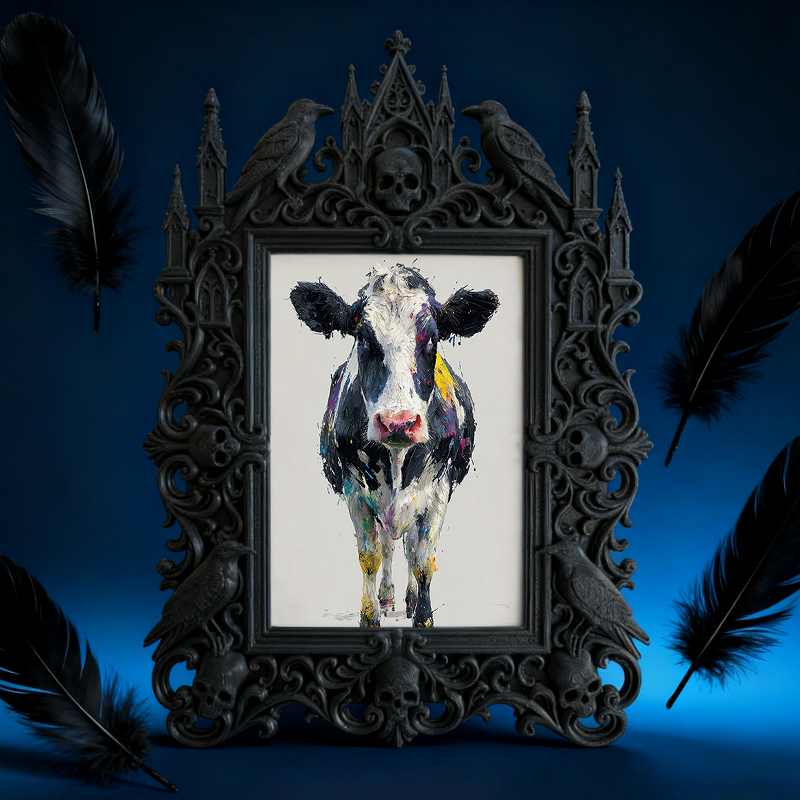 Trend-setting Gothic Dark-style Photo Frame | Gothic Kids’ Vampire Bedroom Decor, Photo Ornament, Wall/Table Dual-use, Eco-friendly Frame