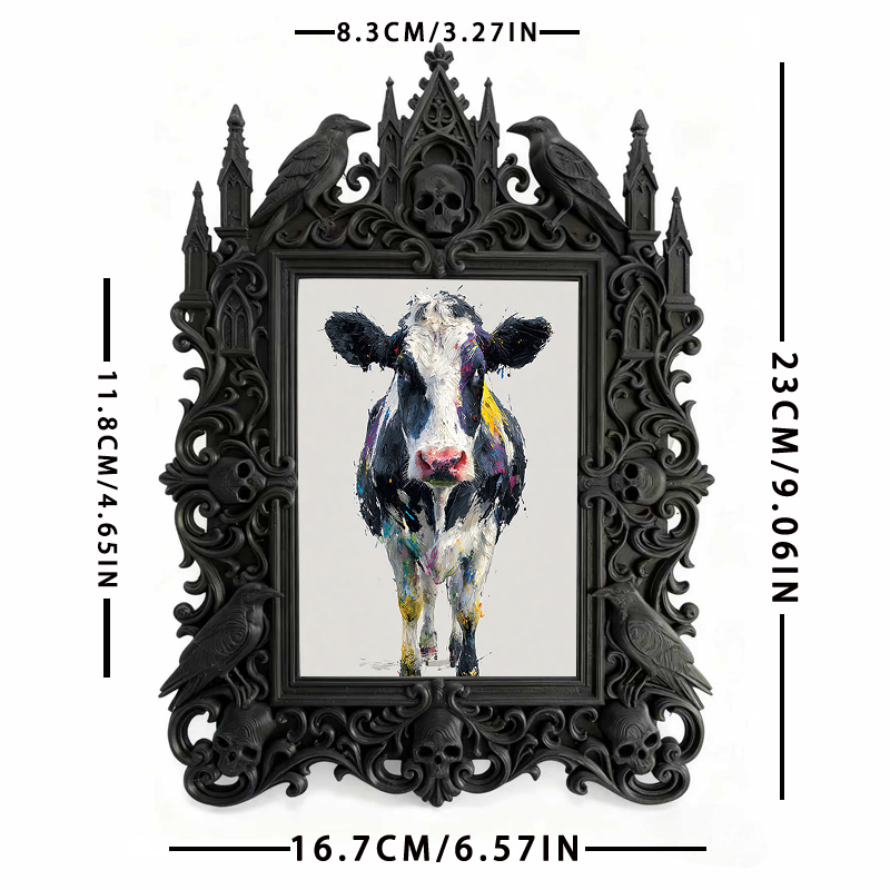 Trend-setting Gothic Dark-style Photo Frame | Gothic Kids’ Vampire Bedroom Decor, Photo Ornament, Wall/Table Dual-use, Eco-friendly Frame