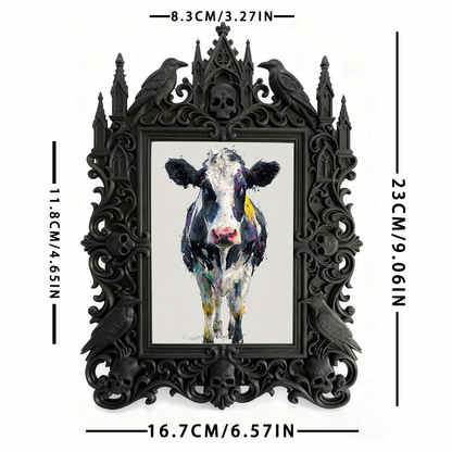 Trend-setting Gothic Dark-style Photo Frame | Gothic Kids’ Vampire Bedroom Decor, Photo Ornament, Wall/Table Dual-use, Eco-friendly Frame