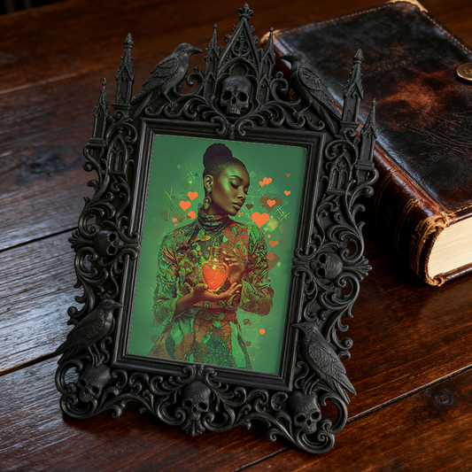 Customer-approved Gothic Dark-style Photo Frame | Vampire Masquerade Party Table Decor, Photo Ornament, Dual-use Display, Sturdy Frame