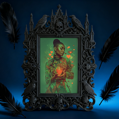 Customer-approved Gothic Dark-style Photo Frame | Vampire Masquerade Party Table Decor, Photo Ornament, Dual-use Display, Sturdy Frame